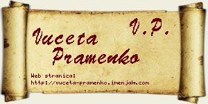 Vuceta Pramenko vizit kartica